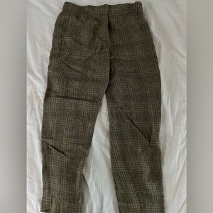 Massimo Dutti linen plaid pants brand new with tags size 8